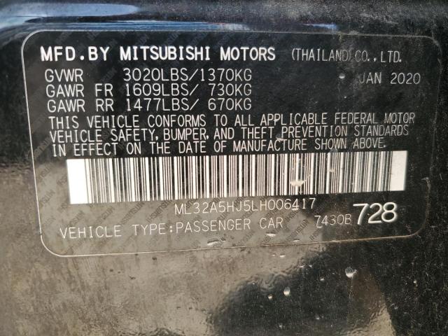 2020 MITSUBISHI MIRAGE LE ML32A5HJ5LH006417