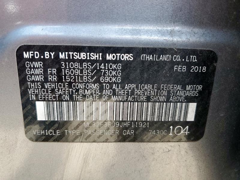 2018 MITSUBISHI MIRAGE G4 - ML32F3FJ9JHF11921