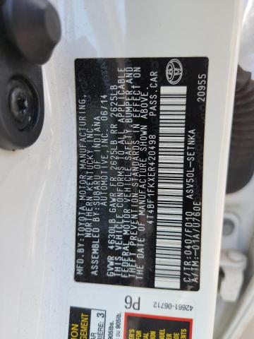 2014 TOYOTA CAMRY L - 4T4BF1FKXER420498