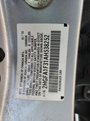 2010 HONDA CIVIC VP - 2HGFA1F31AH538252