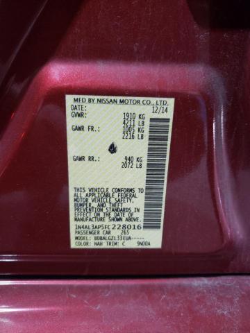 2015 NISSAN ALTIMA 2.5 1N4AL3AP5FC228016