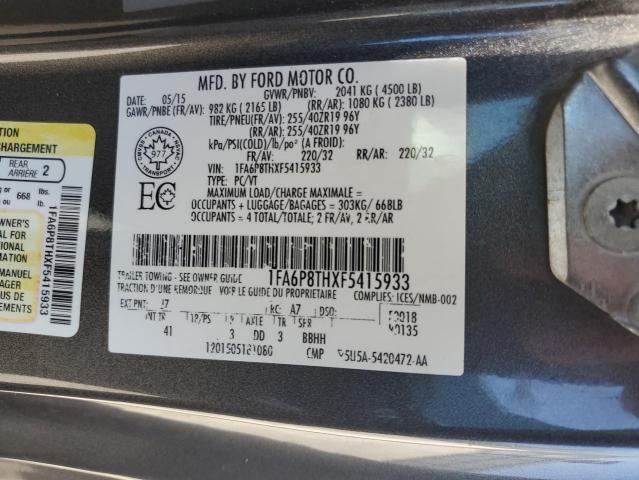 2015 FORD MUSTANG - 1FA6P8THXF5415933