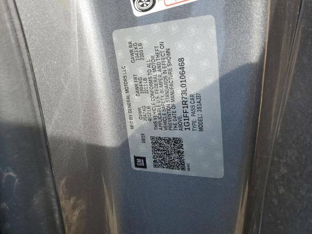 2020 CHEVROLET CAMARO LZ 1G1FF1R73L0106468