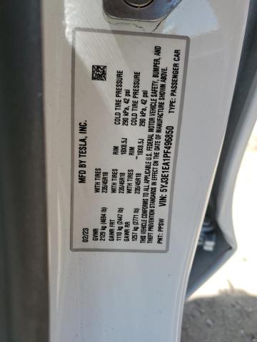 2023 TESLA MODEL 3 5YJ3E1EA1PF496850