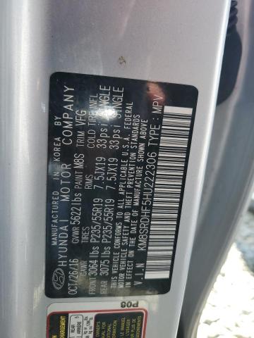 2017 HYUNDAI SANTA FE S KM8SRDHF5HU222306