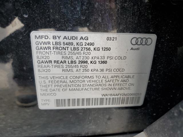 2021 AUDI Q5 PREMIUM PLUS WA1BAAFY2M2069253
