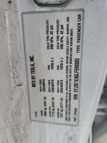 2020 TESLA MODEL 3 5YJ3E1EA6LF599305
