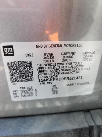 2023 CHEVROLET TAHOE K1500 Z71 1GNSKPKD0PR521471