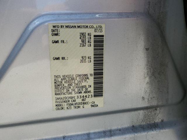2015 NISSAN LEAF S 1N4AZ0CP8FC334423