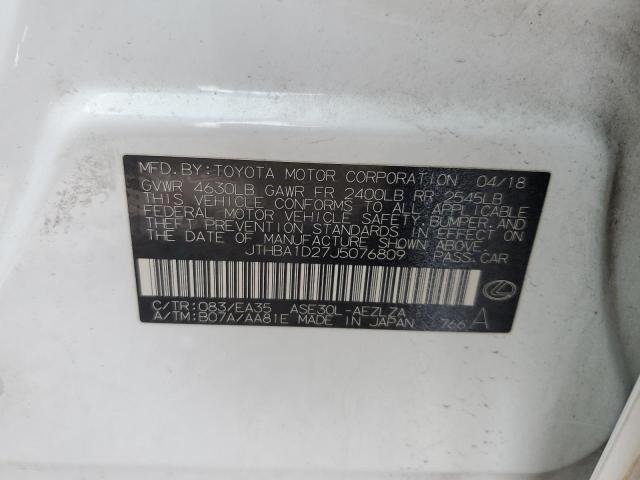 2018 LEXUS IS JTHBA1D27J5076809