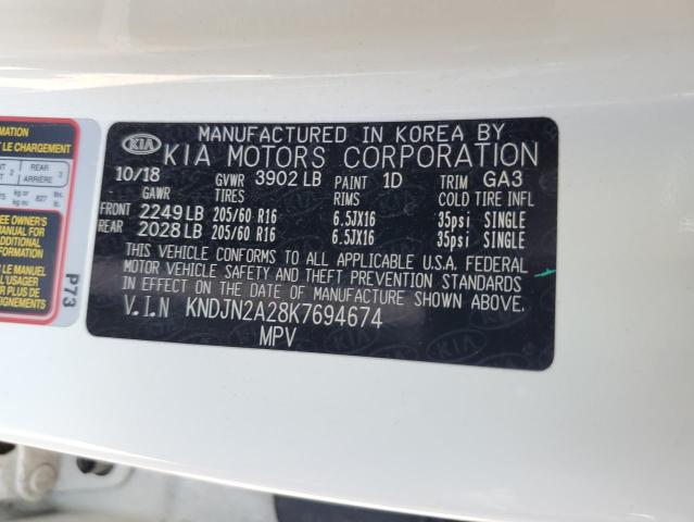 2019 KIA SOUL KNDJN2A28K7694674