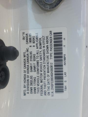 2016 HONDA CIVIC EX 2HGFC3B34GH360812