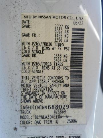 2022 NISSAN FRONTIER S - 1N6ED1CM1NN688029