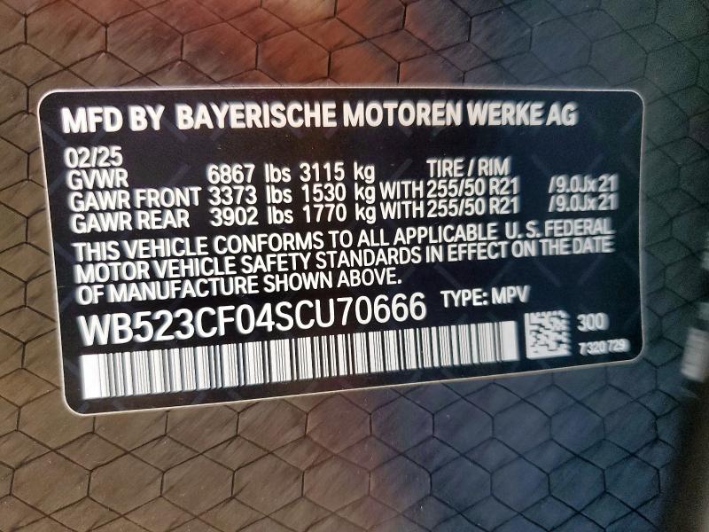 2025 BMW IX XDRIVE5 WB523CF04SCU70666