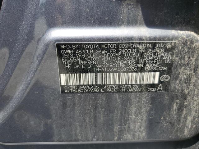 2019 LEXUS IS 300 JTHBA1D29K5087036