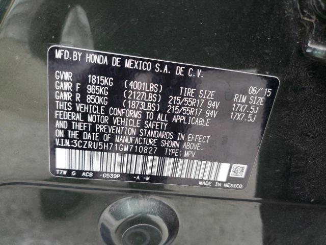 2016 HONDA HR-V EXL 3CZRU5H71GM710827