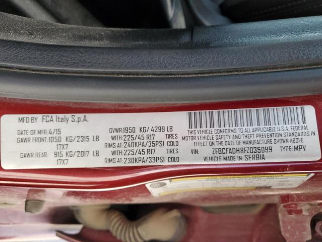 2015 FIAT 500L TREKK ZFBCFADH8FZ035099