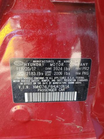 2017 HYUNDAI ELANTRA SE - KMHD74LF6HU410614