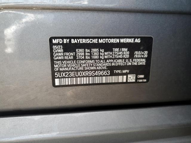 2024 BMW X5 XDRIVE40I 5UX23EU0XR9S49663