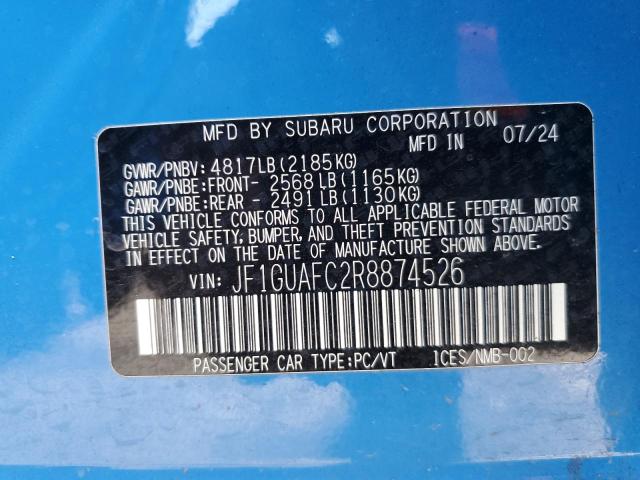 2024 SUBARU IMPREZA SP JF1GUAFC2R8874526