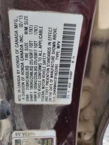 2015 HONDA CR-V EXL 2HKRM4H73FH632491