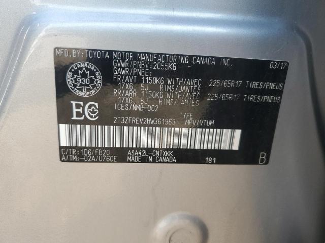 2017 TOYOTA RAV4 LE 2T3ZFREV2HW361963