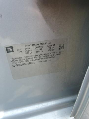 2017 CHEVROLET CRUZE LS 1G1BC5SM8H7174942