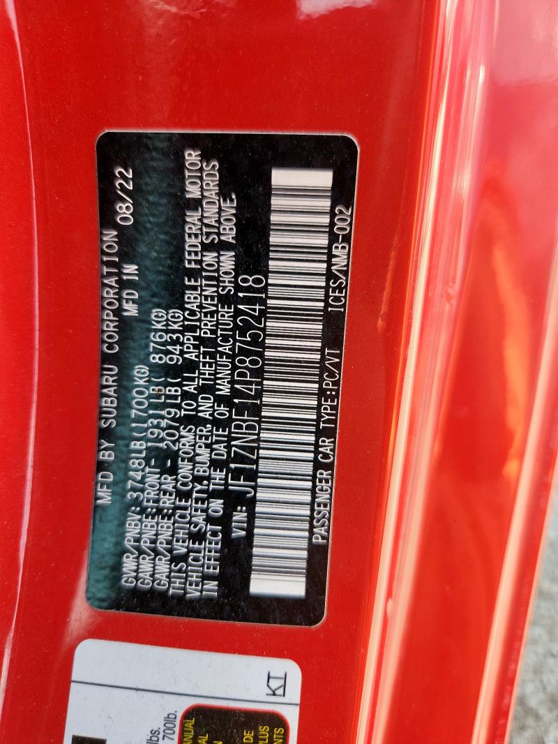2023 TOYOTA GR 86 PREMIUM JF1ZNBF14P8752418