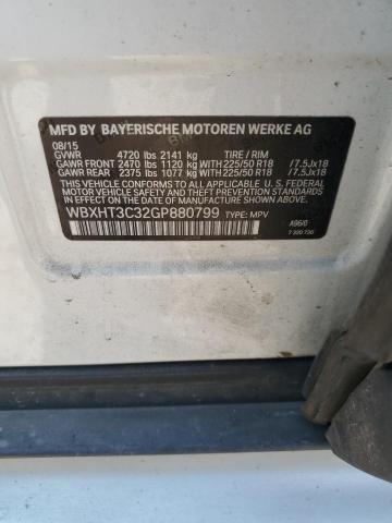 2016 BMW X1 XDRIVE2 WBXHT3C32GP880799