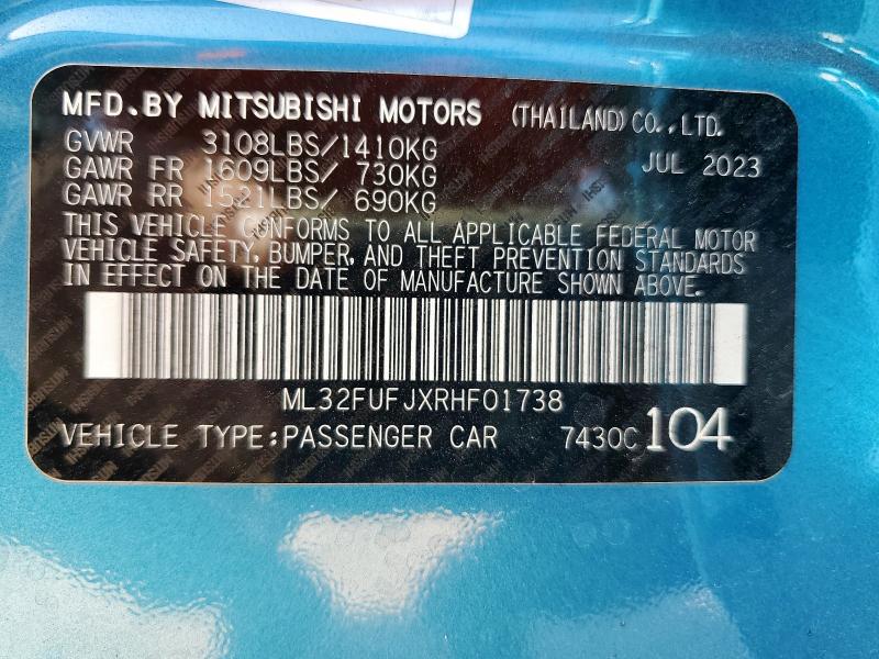 2024 MITSUBISHI MIRAGE G4 ML32FUFJXRHF01738