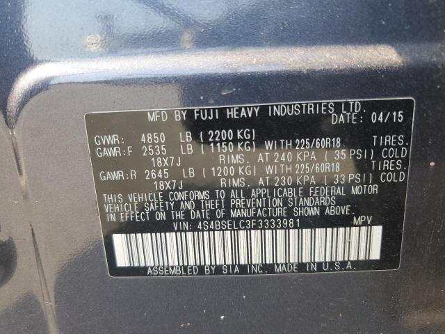 2015 SUBARU OUTBACK 4S4BSELC3F3333981
