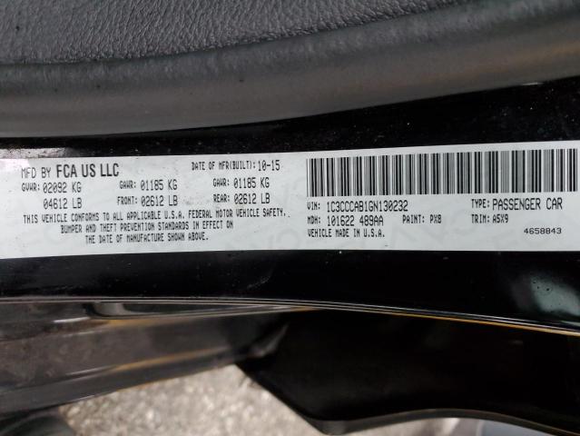 2016 CHRYSLER 200 LIMITE 1C3CCCAB1GN130232