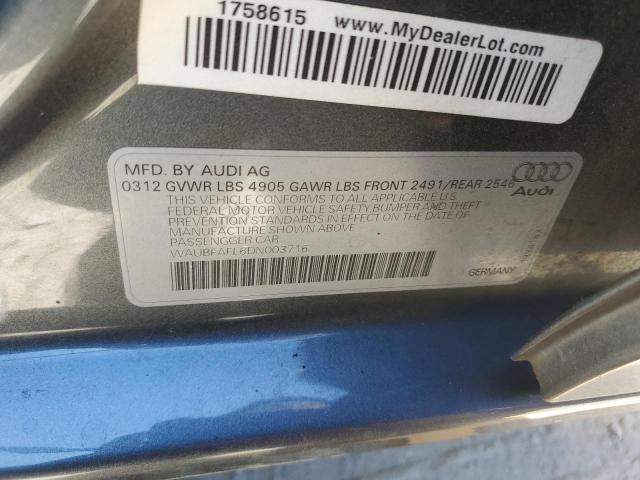 2013 AUDI A4 PREMIUM - WAUBFAFL6DN003716