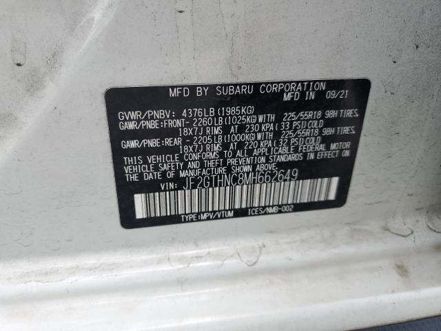 2021 SUBARU CROSSTREK JF2GTHNC8MH662649