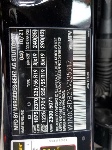 2022 MERCEDES-BENZ GLC 300 W1N0G8DB2NV335317