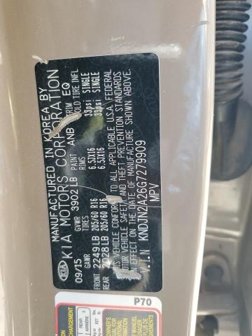 2016 KIA SOUL KNDJN2A26G7279909