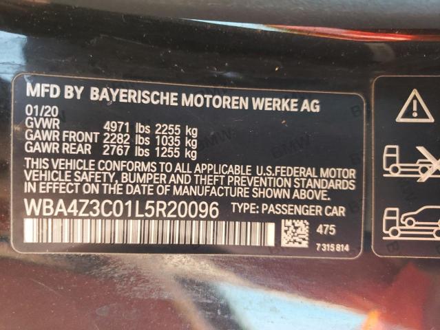 2020 BMW 430XI WBA4Z3C01L5R20096