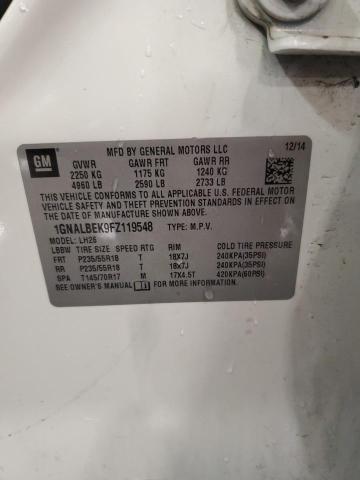 2015 CHEVROLET EQUINOX LT - 1GNALBEK9FZ119548