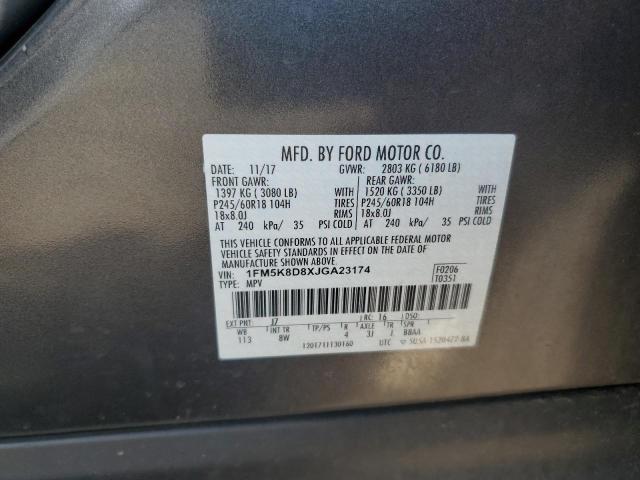 2018 FORD EXPLORER X 1FM5K8D8XJGA23174