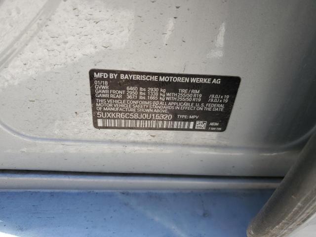 2018 BMW X5 XDRIVE5 5UXKR6C58J0U15320