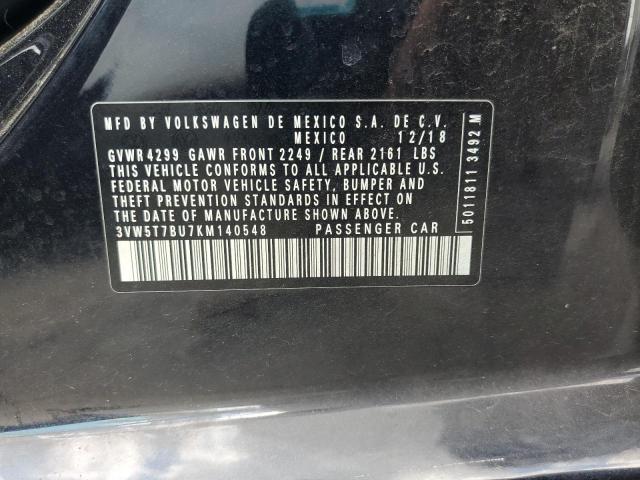 2019 VOLKSWAGEN JETTA GLI 3VW5T7BU7KM140548