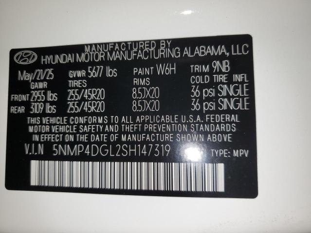 2025 HYUNDAI SANTA FE LIMITED 5NMP4DGL2SH147319