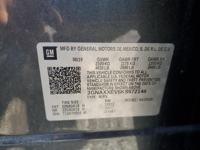 2019 CHEVROLET EQUINOX PR 3GNAXXEV6KS672144