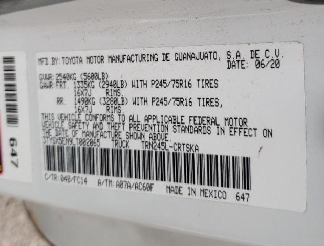 2020 TOYOTA TACOMA ACC #3275187179