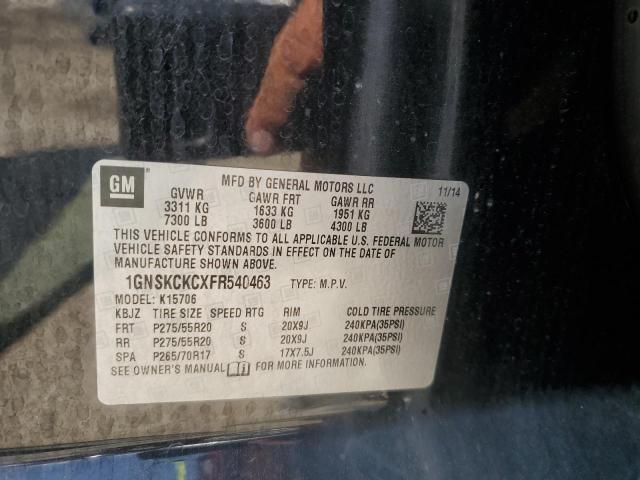 2015 CHEVROLET TAHOE K150 1GNSKCKCXFR540463