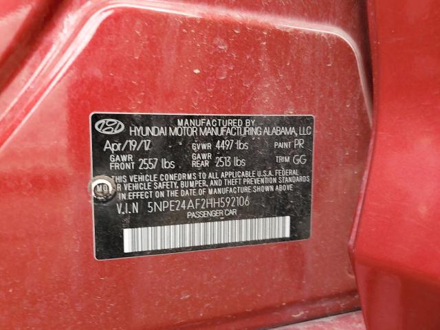 2017 HYUNDAI SONATA SE - 5NPE24AF2HH592106