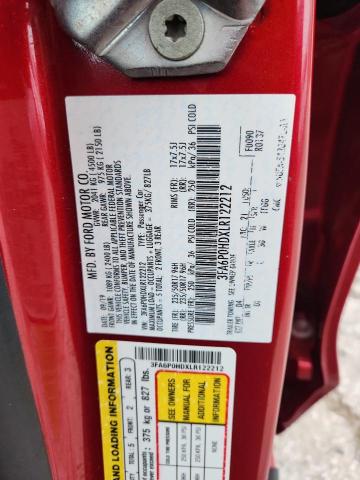 2020 FORD FUSION SE 3FA6P0HDXLR122212