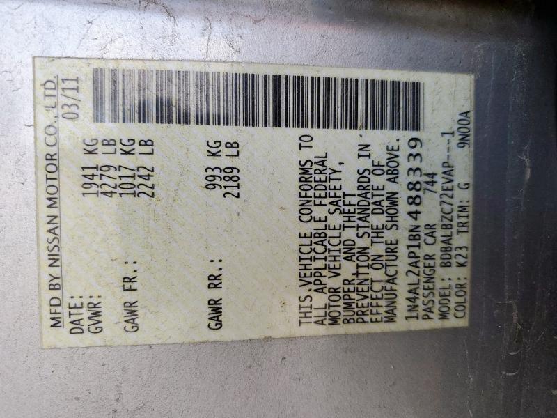 2011 NISSAN ALTIMA BAS - 1N4AL2AP1BN488339