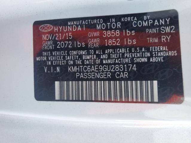 2016 HYUNDAI VELOSTER T KMHTC6AE9GU283174