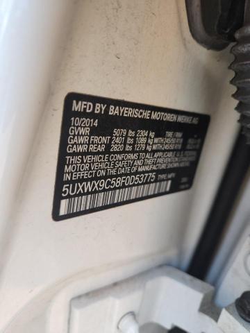 2015 BMW X3 XDRIVE2 5UXWX9C58F0D53775